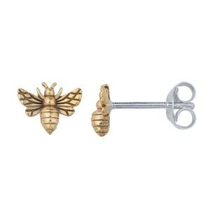 Bronze Bee Stud Earrings